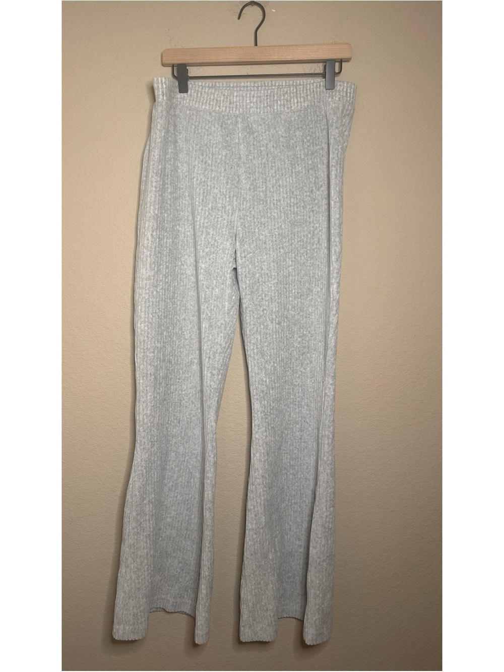 Aerie Light Gray Waffle Knit Lounge Pants Large